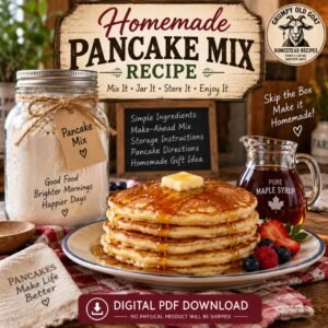 Homemade Pancake Mix Recipe – Digital PDF Download
